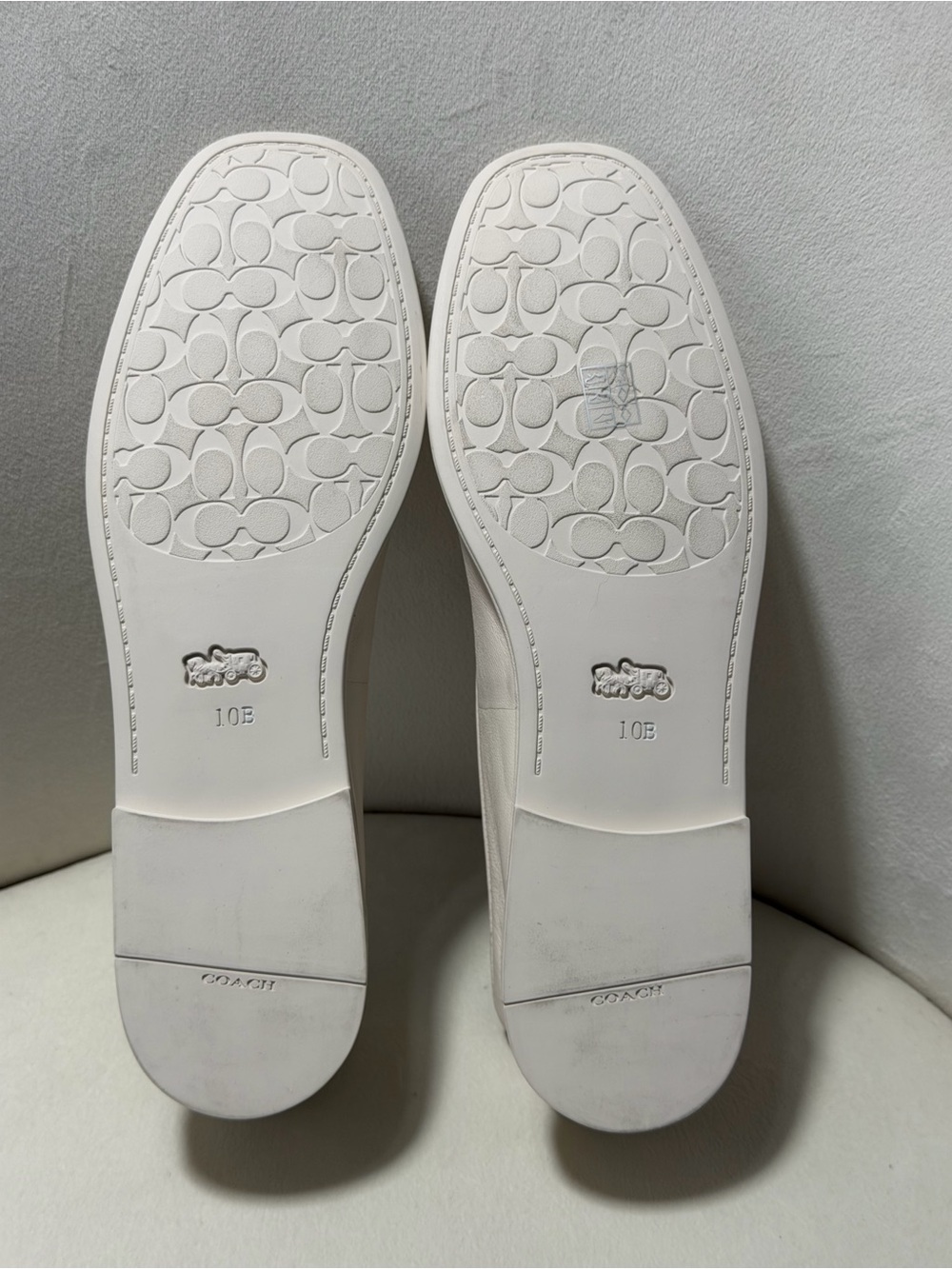 NWOB Coach Emilia Mary Jane Square Toe Leather Ballet Flats Chalk Ivory 10 - Picture 5 of 8